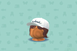 ポケ森のキャップ＆ポニーテール・ホワイト